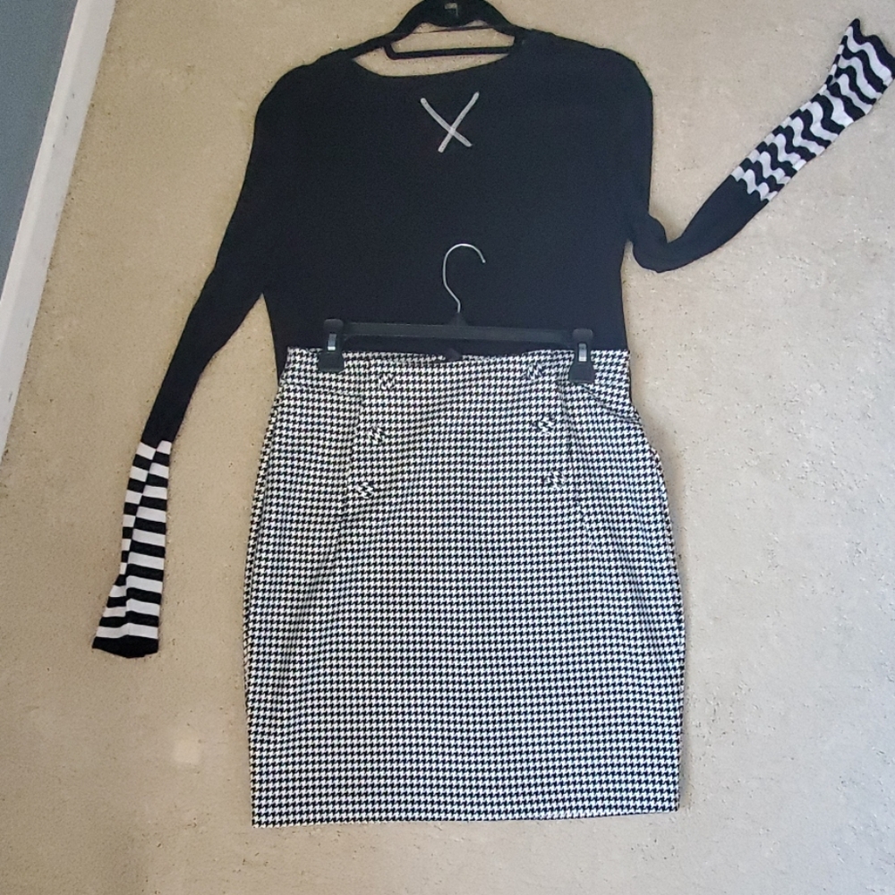 NWT H&M houndstooth pencil skirt